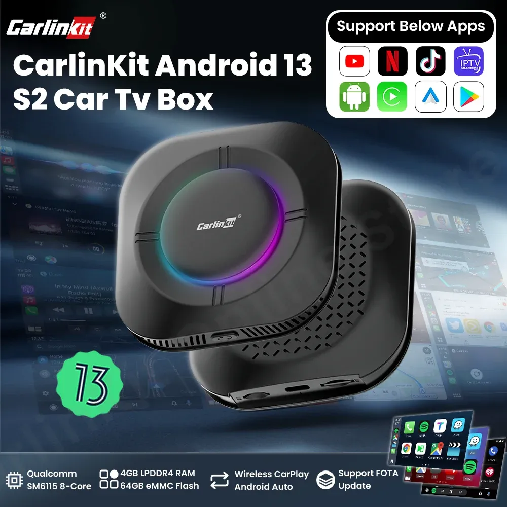 Carlinkit S2 Android 13 Caixa De Tv Sm6115 8 Ncleo Carplay